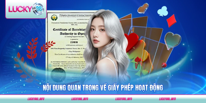 Nội dung quan trọng về giấy phép hoạt động LUCKY88 hiện nay chi tiết nhất